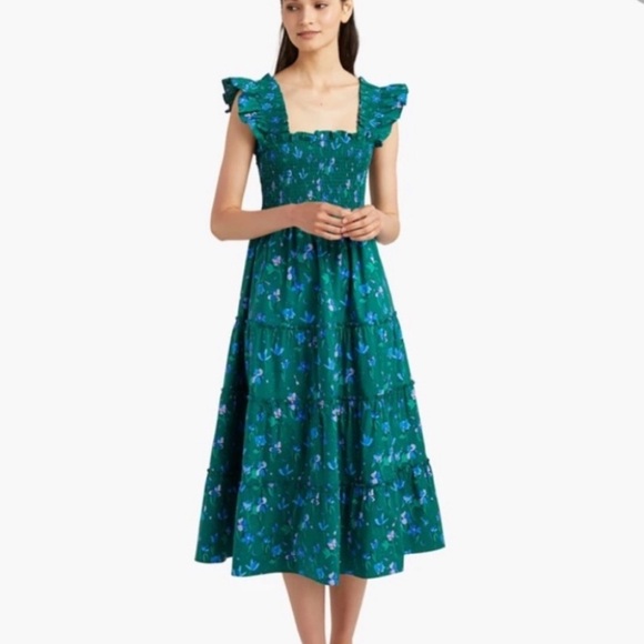 The Ellie Nap Dress - Emerald Space Floral - Picture 3 of 3